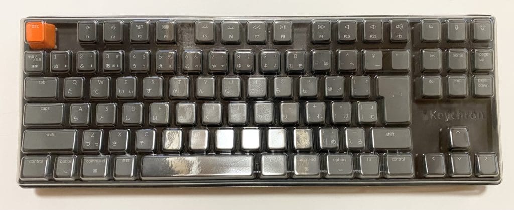 Keychron K8 キーボードカバー 使用例